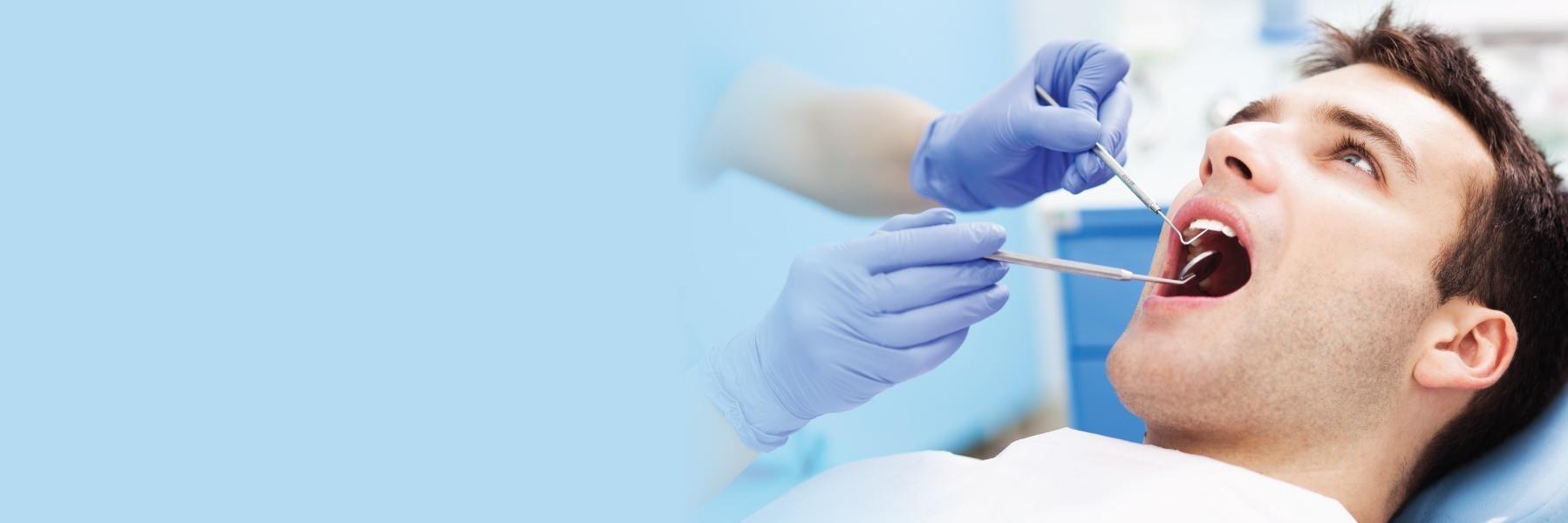 man getting dental work